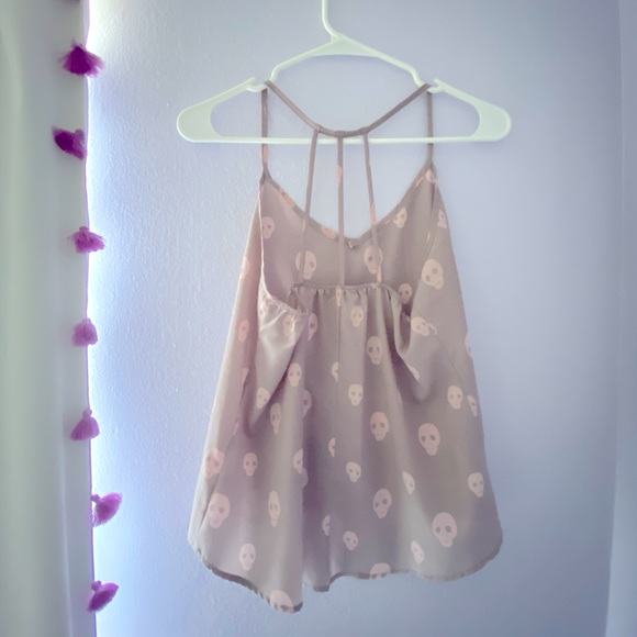 Pastel Goth Skull Tank Top - Picture 2 of 2